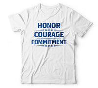 Honor courage commitment white