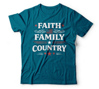 Faith family country teal