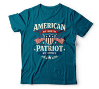 American by birth patriot by choice teal
