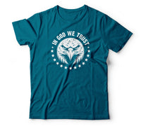 In god we trust teal