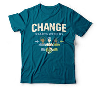 Change starts with us teal