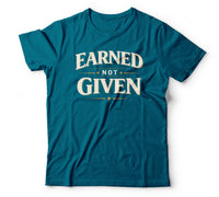 Earned not given teal
