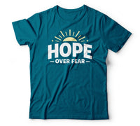 Hope over fear teal