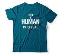 No human is illegal teal