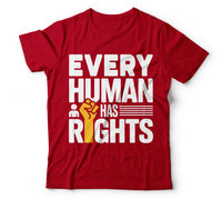 Every human has rights red