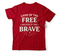 Land of the free because of the brave red