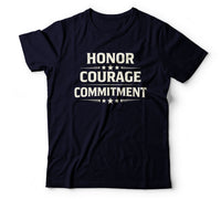 Honor courage commitment black